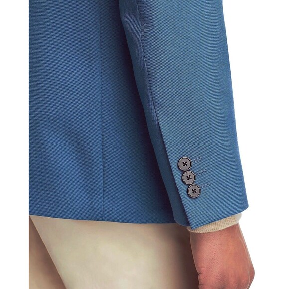 Theory Mens Jacket Clinton Hopsack Slim Fit Wool Sport Coat Sea - NWT $595 - Picture 6 of 7